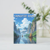 Yangtze-rivier China Briefkaart (Staand voorkant)