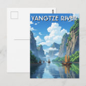 Yangtze-rivier China Briefkaart (Voorkant / Achterkant)