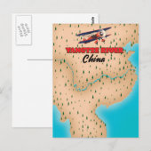Yangtze rivier China kaart poster (Voorkant / Achterkant)