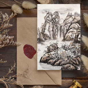 Yangze River met waterval Briefkaart