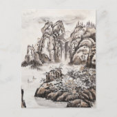 Yangze River met waterval Briefkaart (Voorkant)