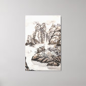 Yangze River met waterval Canvas Afdruk (Voorkant)