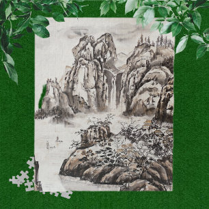 Yangze River met waterval Legpuzzel