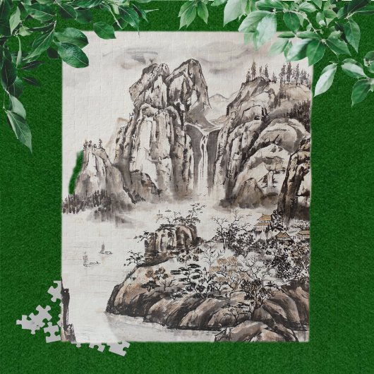 Yangze River met waterval Legpuzzel