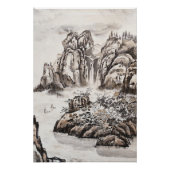 Yangze River met waterval Perfect Poster (Voorkant)