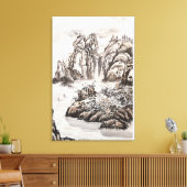 Yangze-rivier met waterval canvas afdruk (Insitu (Woonkamer))