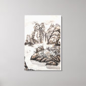 Yangze-rivier met waterval canvas afdruk (Voorkant)