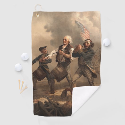 Yankee Doodle en de geest van de Revolutionaire Oo Golfhanddoek (Insitu)