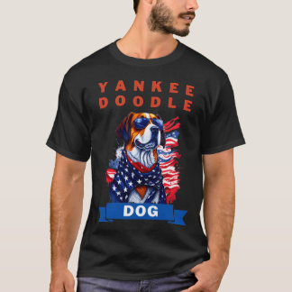 Yankee Doodle Hond Laat Je Patriottische Puppy Gee T-shirt
