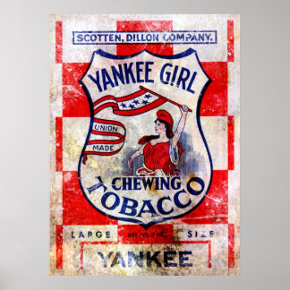 Yankee Girl Chewing Tobacco Print