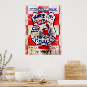 Yankee Girl Chewing Tobacco Print (Keuken)