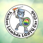 Yankee Lambda Autoclub Piston Man Ruitsticker Raamsticker (Vel 3)