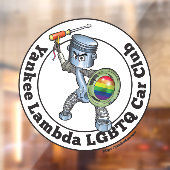 Yankee Lambda Car Club Piston Guy Window Cling Raamsticker (Vel 2)
