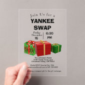 Yankee Swap Cadeauruil Verpakte Cadeaus Acryl Uitnodigingen (Insitu (Draagbaar))