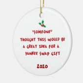 Yankee Swap Gift- Holly & Bessen Keramisch Ornament (Links)
