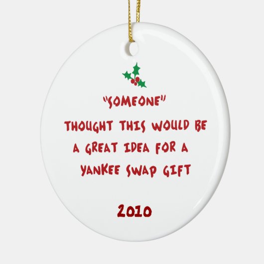 Yankee Swap Gift- Holly & Bessen Keramisch Ornament (Links)