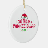 Yankee Swap Gift - Santa Hat Keramisch Ornament (Rechts)