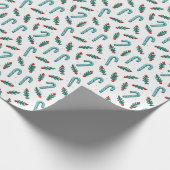 Yankeecore 3D Candy Cane kerstpatroon Cadeaupapier (Hoek)