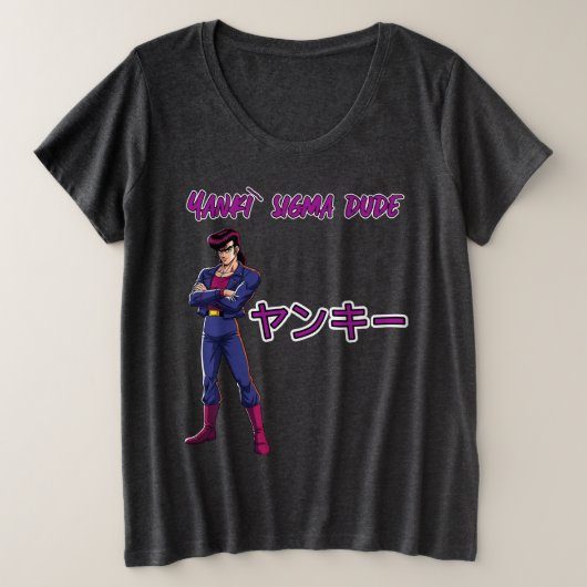 Yankī Sigma Kerel  Grote Maat T-shirt (Design voorkant)