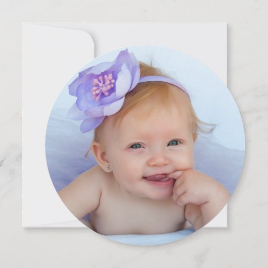 Yanna Ronde Foto Dank u kaart (Achterkant)