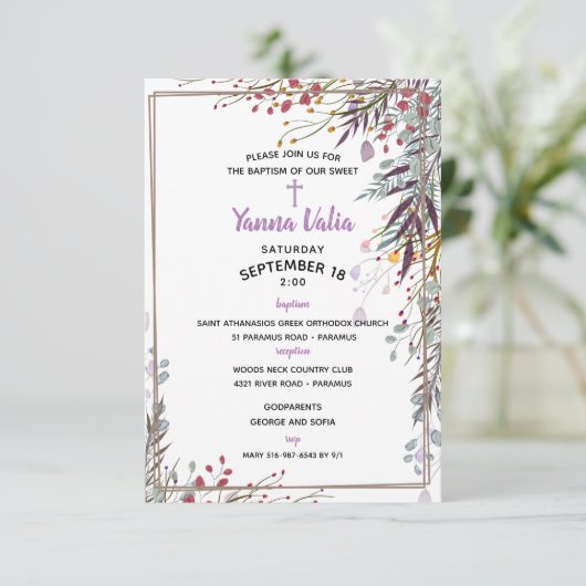 Yanna Uitnodiging (Staand voorkant)