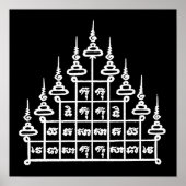 YANT BUDDHA ASIAN ART DESIGN POSTER (Voorkant)