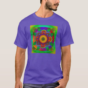 YANTRA - het grote wiel - groen viooltje T-shirt