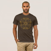 Yantra Metatrons Cube, Merkaba, Sacred Geometry T-shirt (Voorkant volledig)