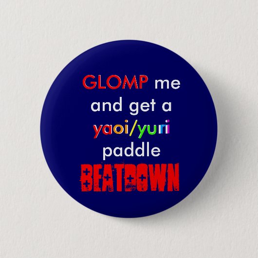 Yaoi/Yuri Paddle BEATDOWN Ronde Button 5,7 Cm (Voorkant)