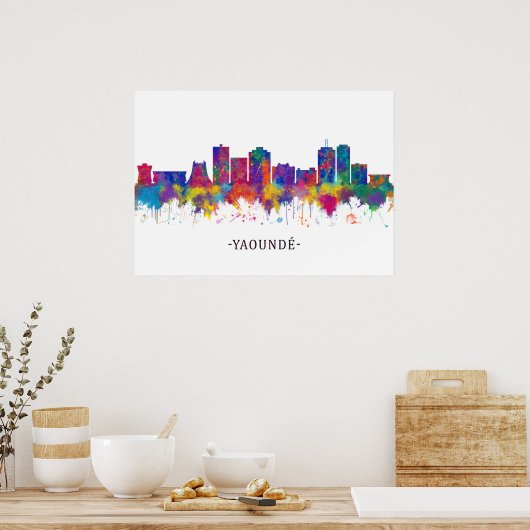 Yaounde Cameroon Skyline Poster (Keuken)