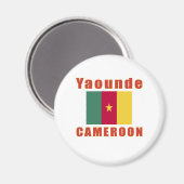 Yaounde Kameroen hoofdstad design Magneet (Voorkant / Achterkant)