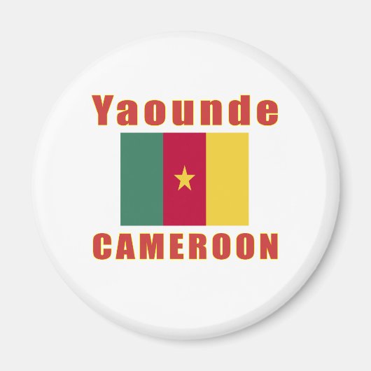 Yaounde Kameroen hoofdstad design Magneet (Voorkant)