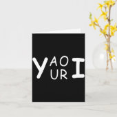 Yaouri je bent grappig woordspeling meme minimalis kaart (Gele Bloem)
