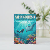 Yap-eilanden Federale Staten van Micronesië Briefkaart (Staand voorkant)