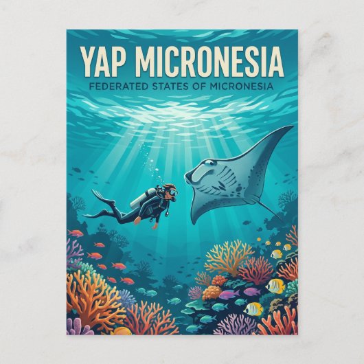 Yap-eilanden Federale Staten van Micronesië Briefkaart (Voorkant)