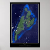 Yap Micronesia from Space Satellite Art Poster (Voorkant)