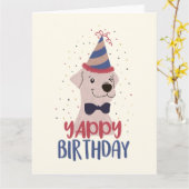 Yappy Birthday Kaart (Gele Bloem)