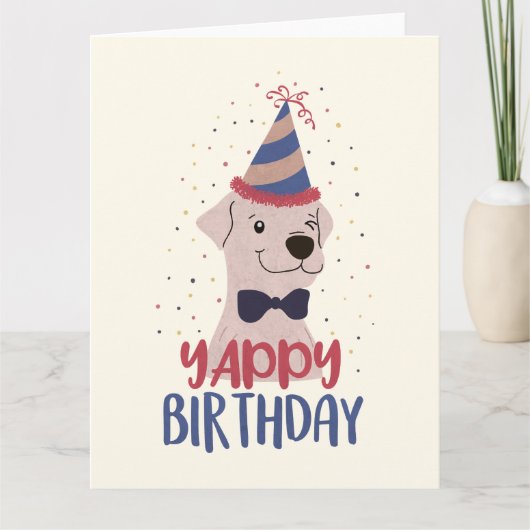 Yappy Birthday Kaart (Voorkant)