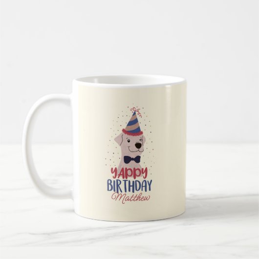Yappy Birthday Koffiemok (Links)