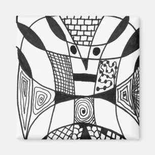 "Yappy Dog" Abstract Art Magnet