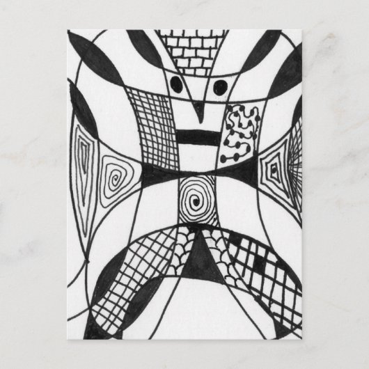 "Yappy Dog" Abstract Design Briefkaart (Voorkant)