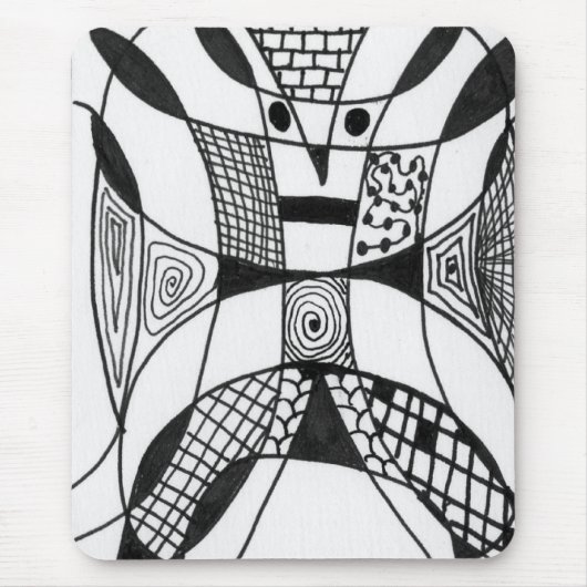 "Yappy Dog" Abstract Design Mousepad Muismat (Voorkant)