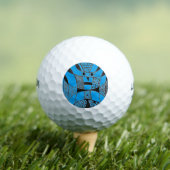 "Yappy Dog Blue" Abstract Wilson Golf Balls Golfballen (Insitu Shirt)