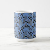 "Yappy Dog on Blue Tiled" Abstract Design Mok (Center)