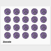 "Yappy Dog on Paars" Abstract Design Sticker (Vel)