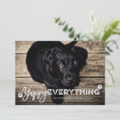 Yappy Everything Paws Hondenliefhebber Cute Photo  Feestdagenkaart (Staand voorkant)