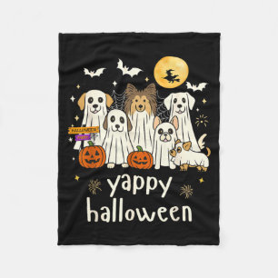Yappy Halloween Grappige Hond Geesten Halloween 1 Fleece Deken