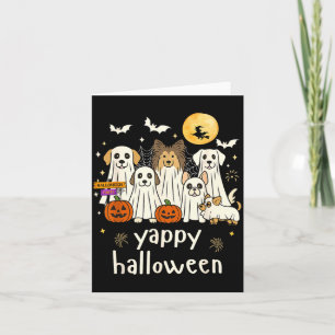 Yappy Halloween Grappige Hond Geesten Halloween 1 Kaart