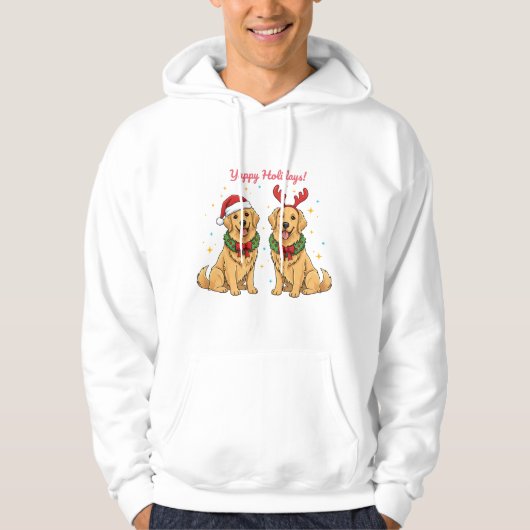 Yappy Holidays Golden Retriever Hoodie Golden Xmas (Voorkant)