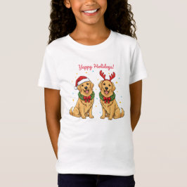 Yappy Holidays Golden Retriever T-shirt, Gouden Ke T-shirt